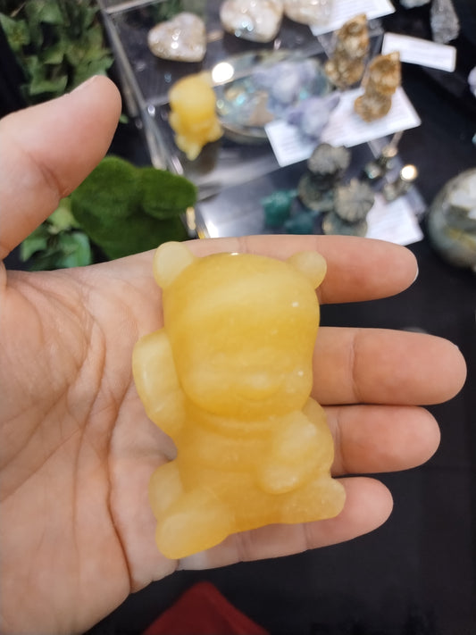 Honey Calcite Pooh Bear