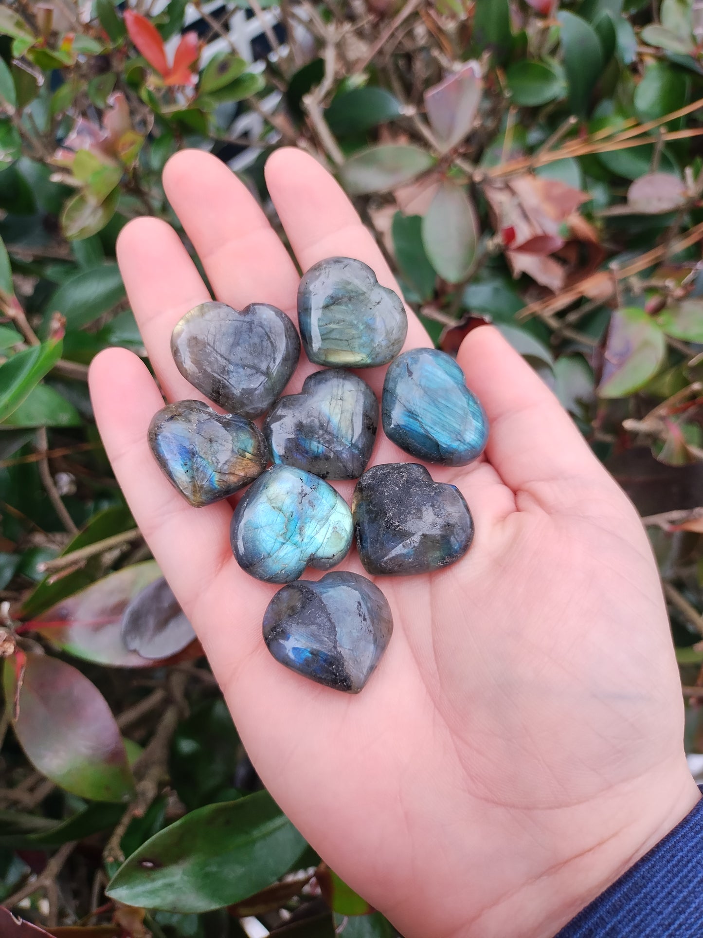 Labradorite Hearts