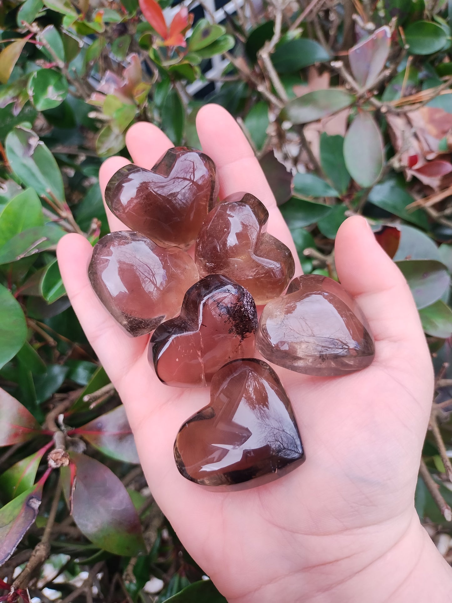 Smokey Quartz Hearts