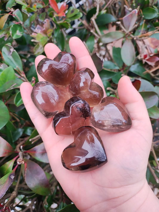 Smokey Quartz Hearts