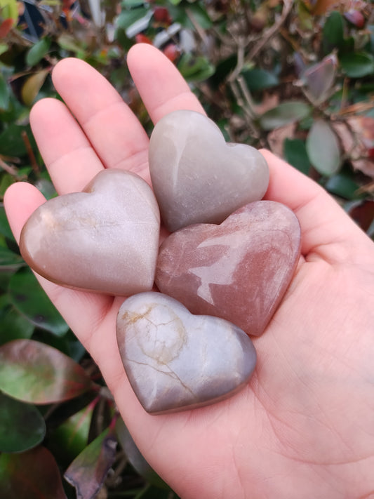 Black Moonstone Heart