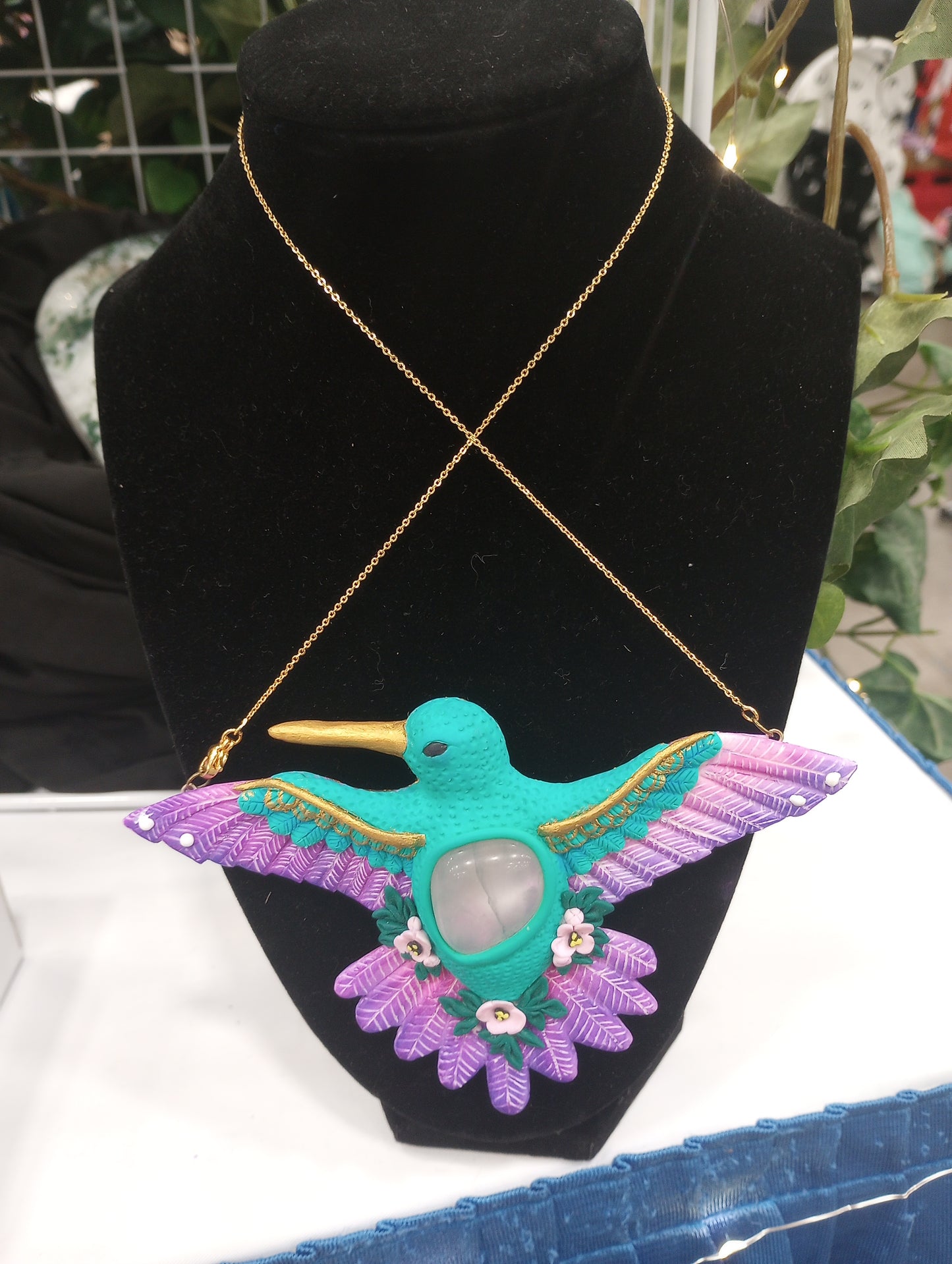 Hummingbird Fluorite Necklace