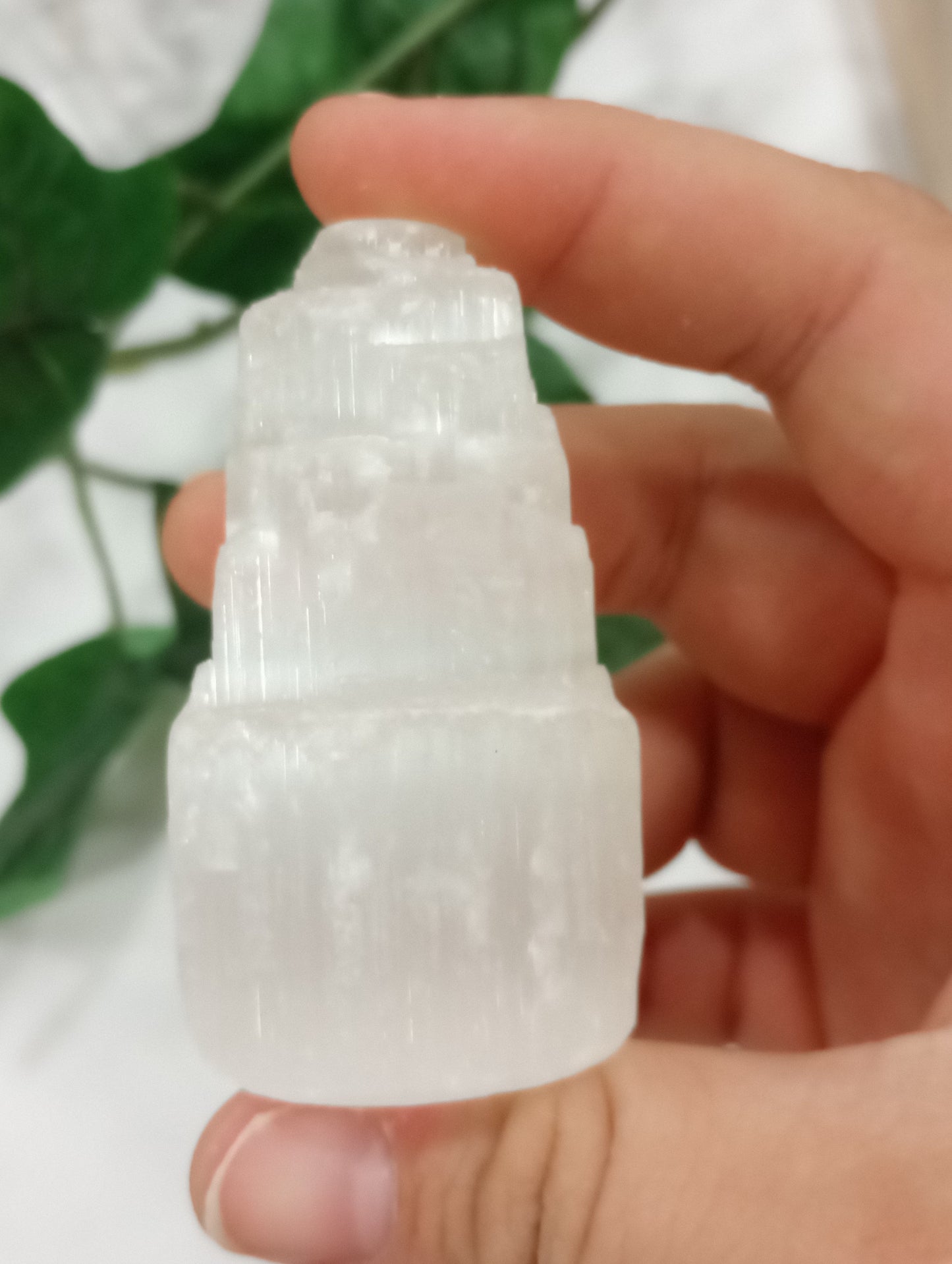 Selenite "Satin Spar" Castle