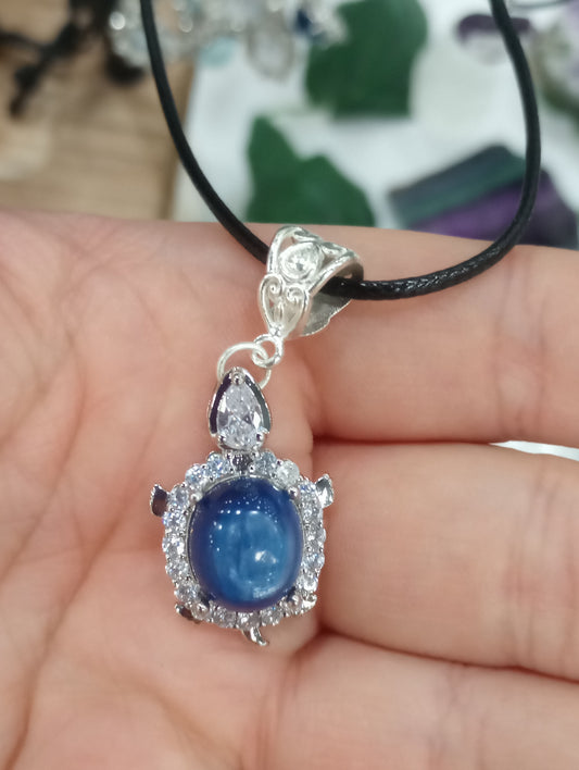 Celestite Turtle Necklace