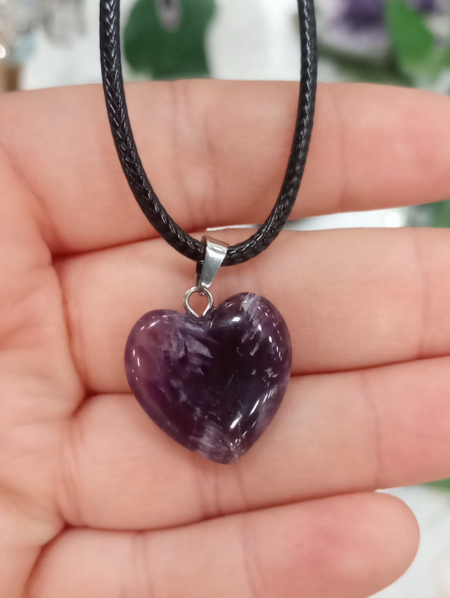 Mini Amethyst Heart Necklace