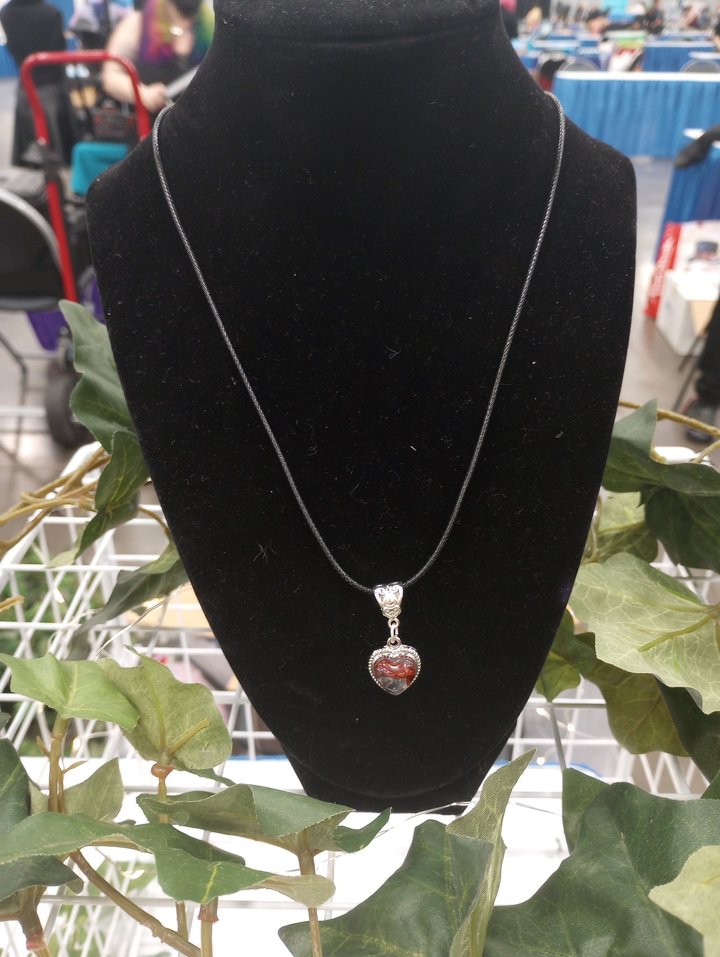 Fire Quartz Heart Necklace