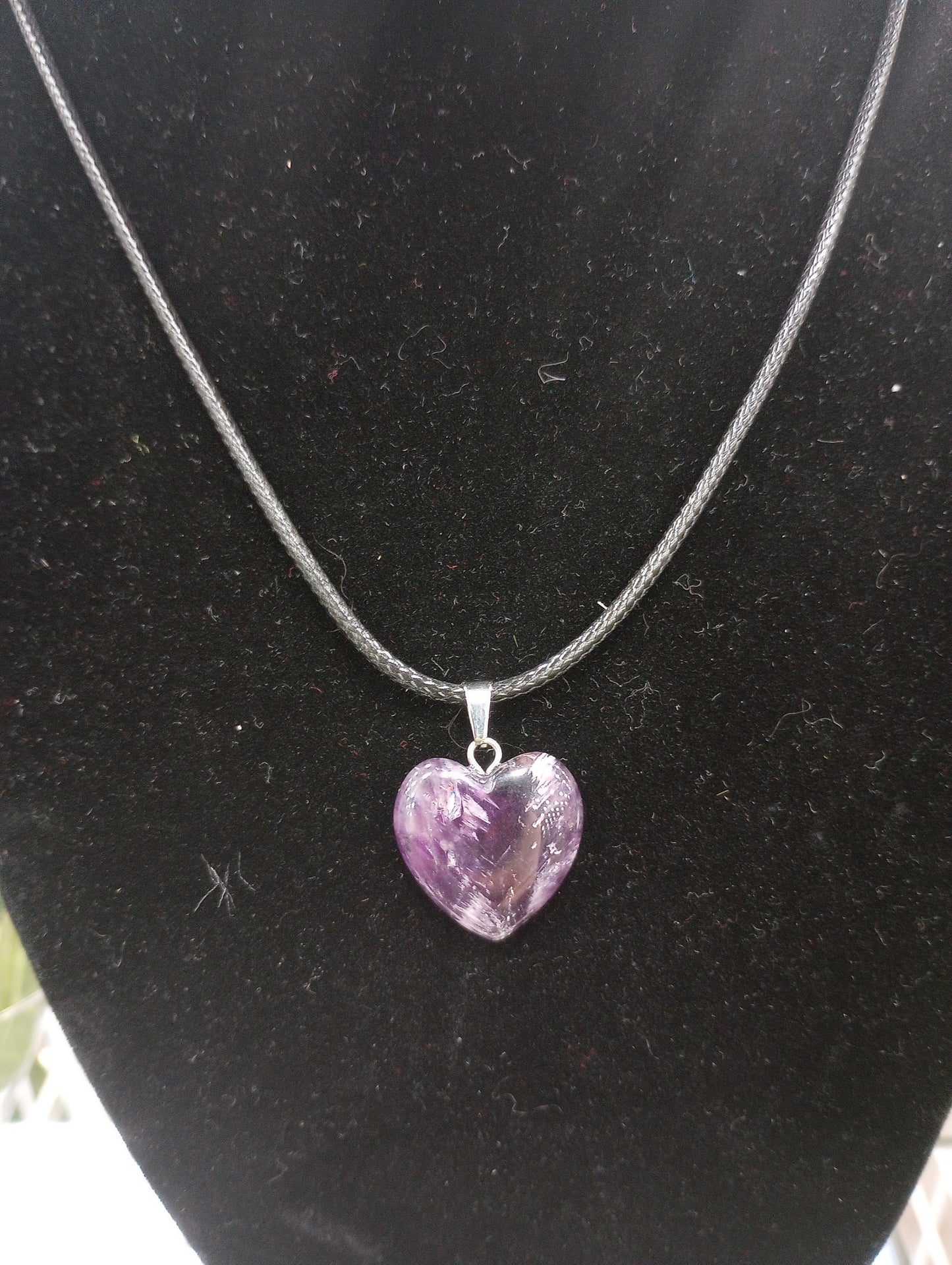 Mini Amethyst Heart Necklace