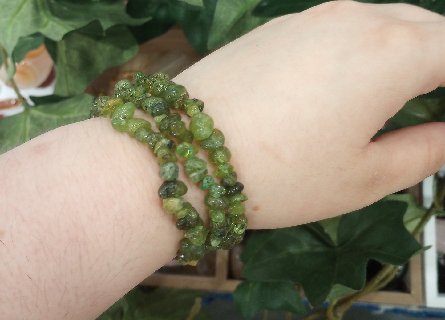 Peridot Chip Bracelet