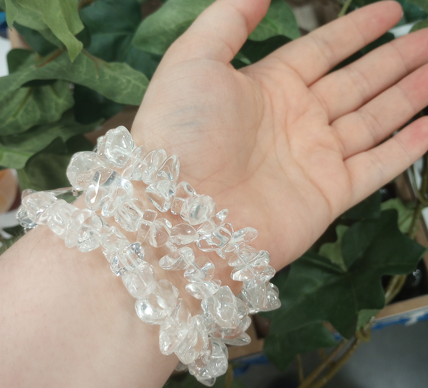 Clear Quartz Chip Bracelet