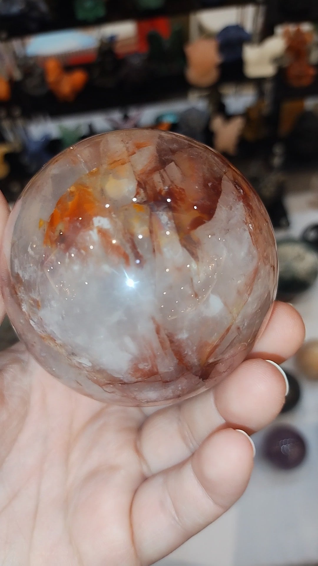 Fire Quartz Sphere