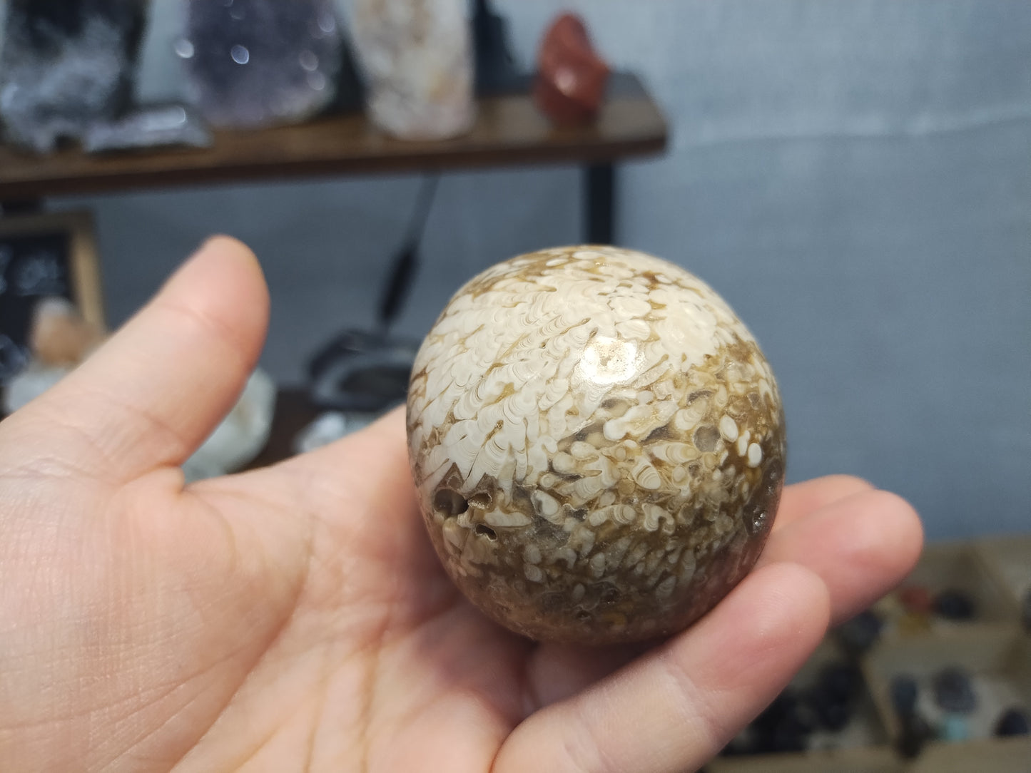 Chocolate Calcite Skull