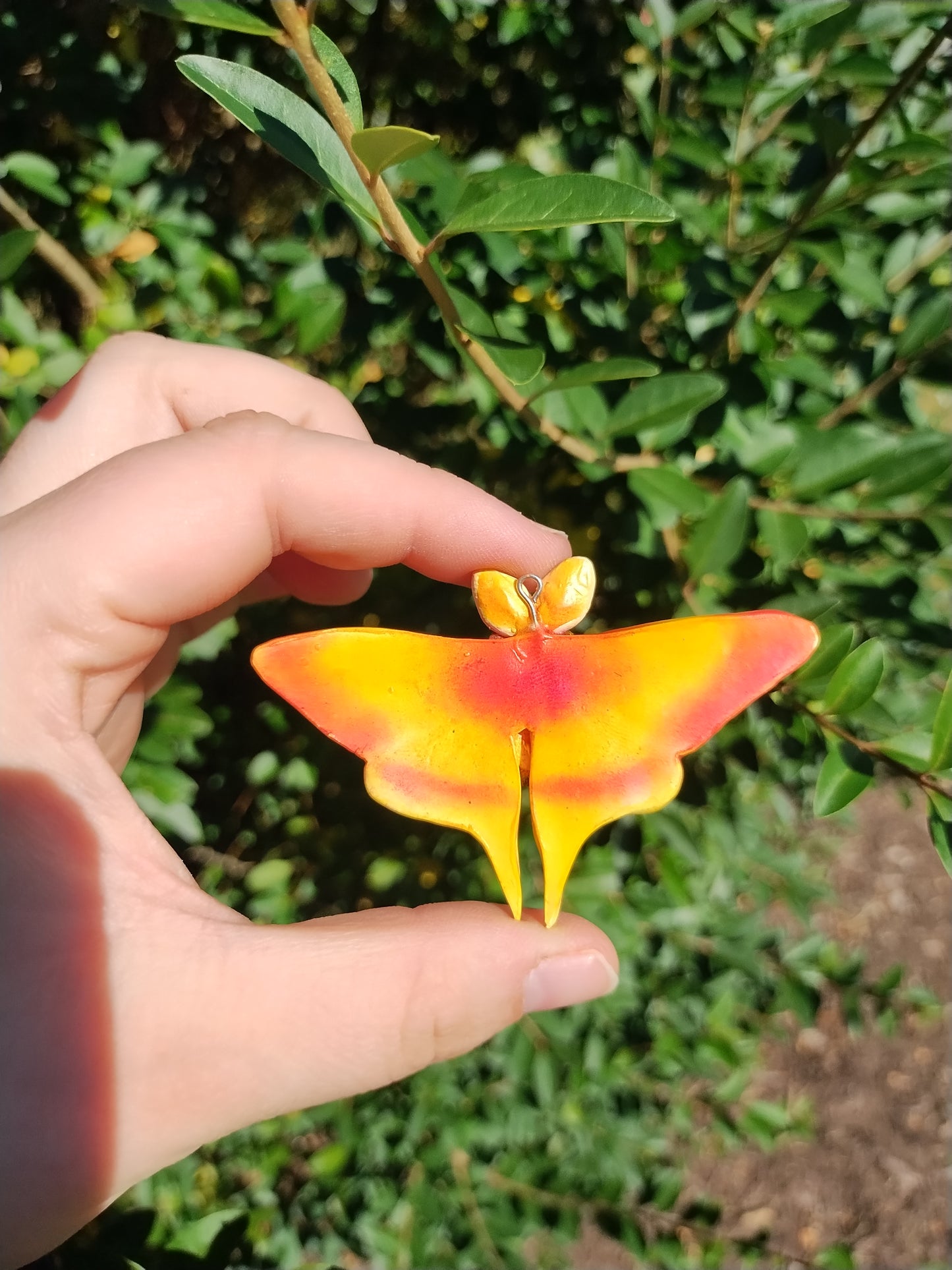 Rosey Maple Moth Pendant