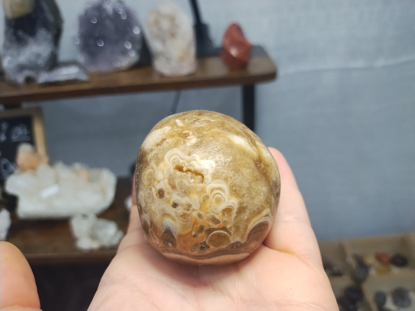 Chocolate Calcite Skull