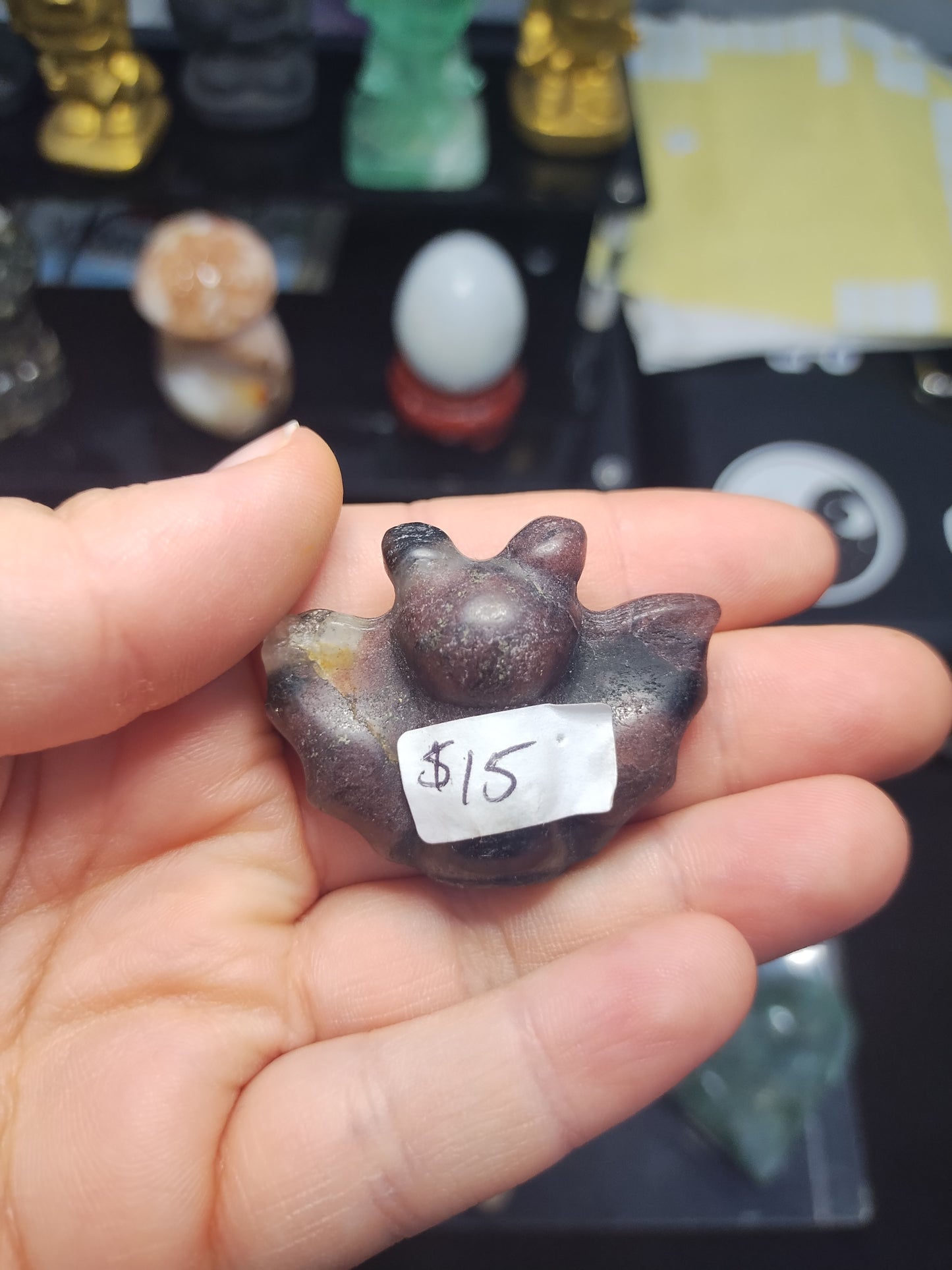 Garnet in Astrophilite Bat