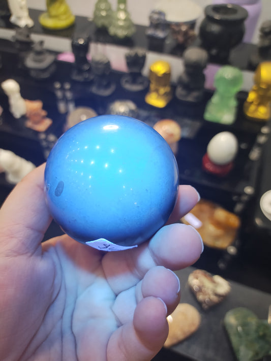 Blue Amber Sphere