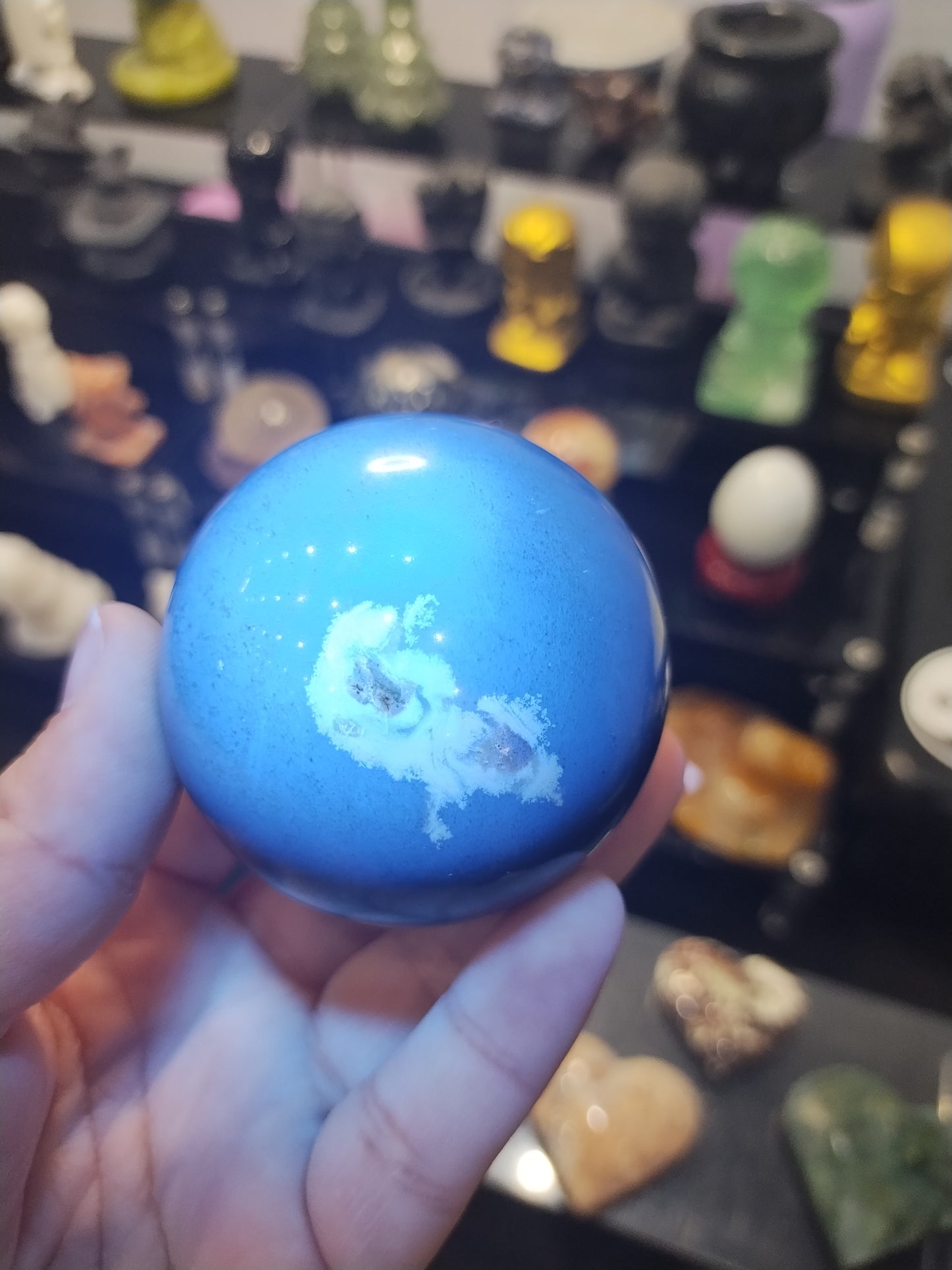 Blue Amber Sphere