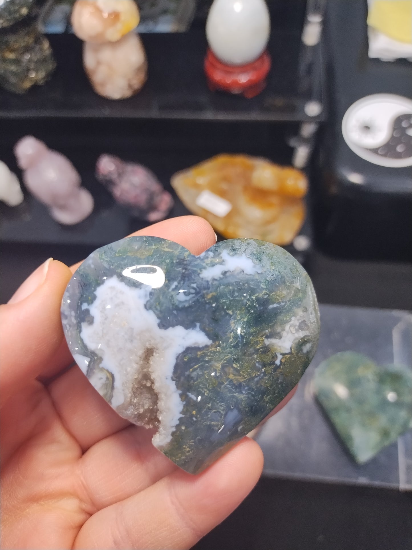 Moss Agate Heart
