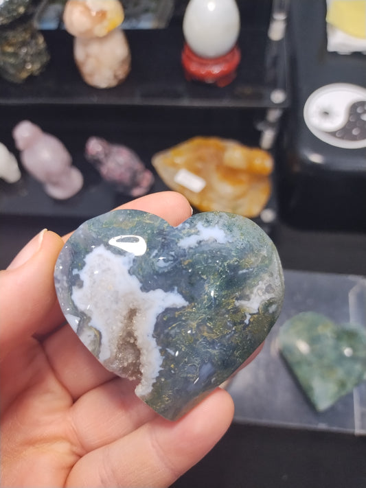 Moss Agate Heart