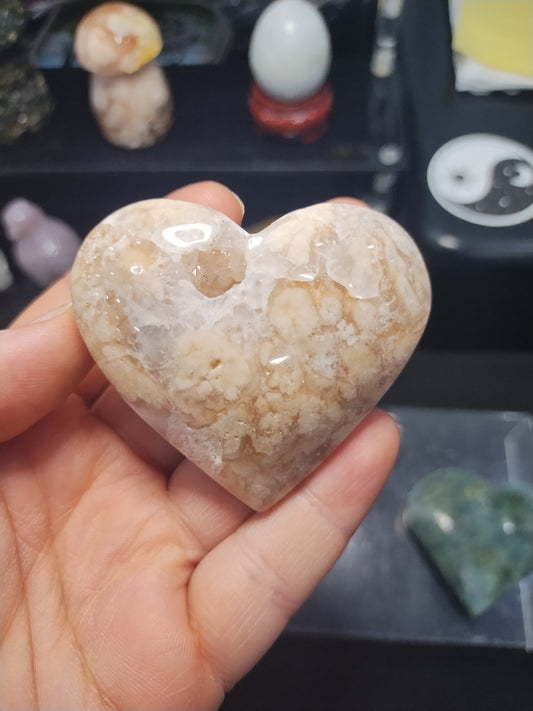 Flower Agate Heart