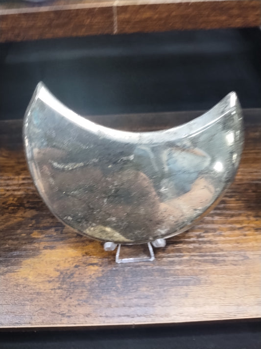 Pyrite Moon Carving