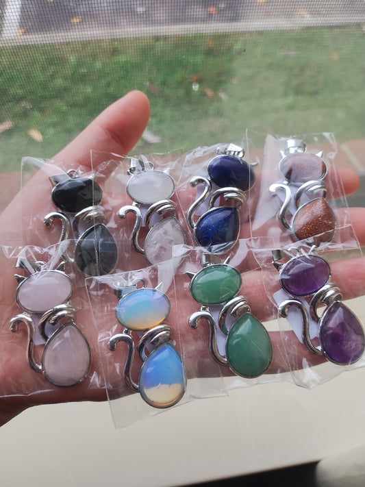 Crystal Kitty Necklace